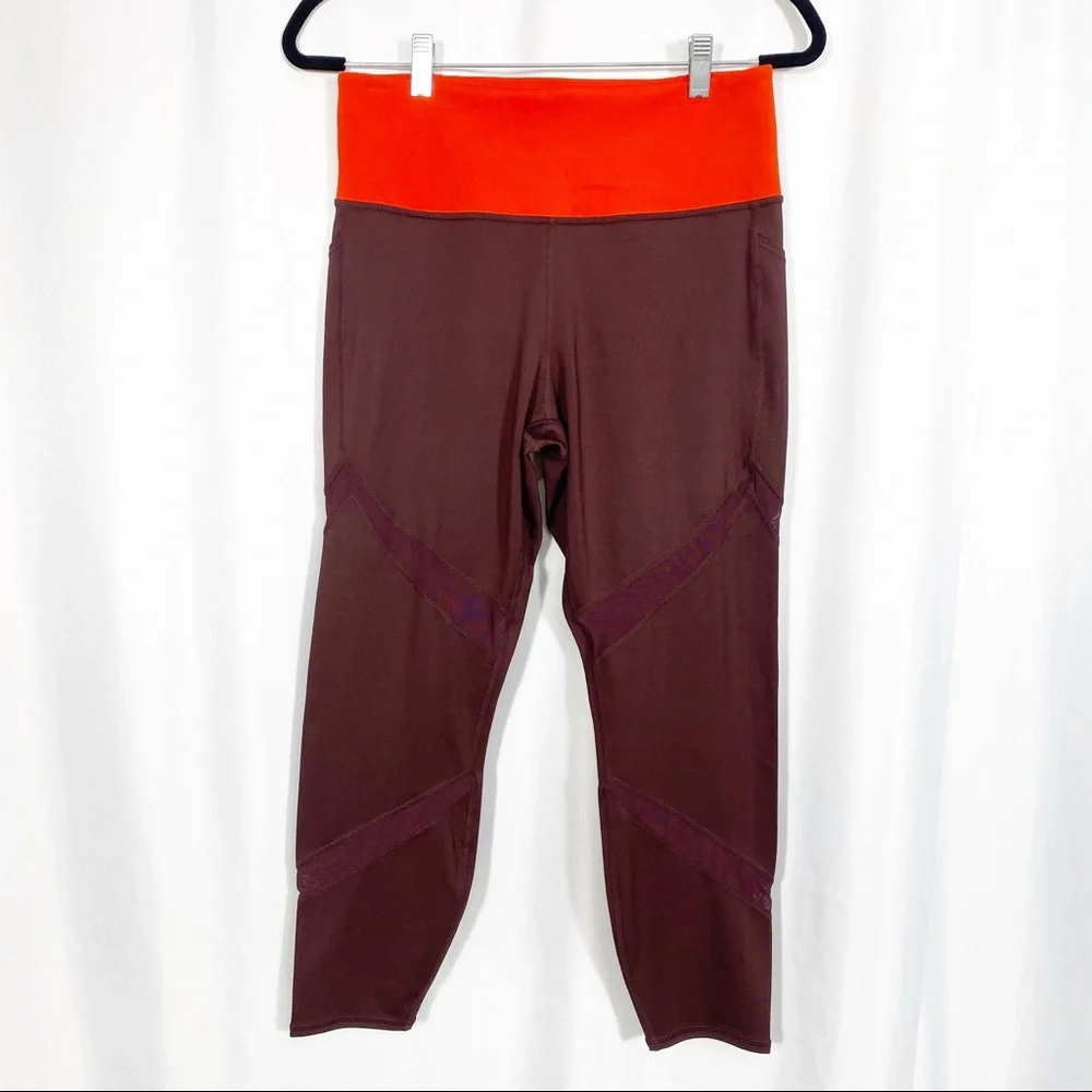 Athleta Tenacity 7/8 Tight Leggings Powerlift High Rise: Antique Burgundy